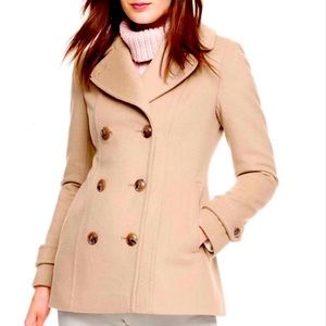 Lands End Camel, Women’s Wool-Blend Coat Size 10